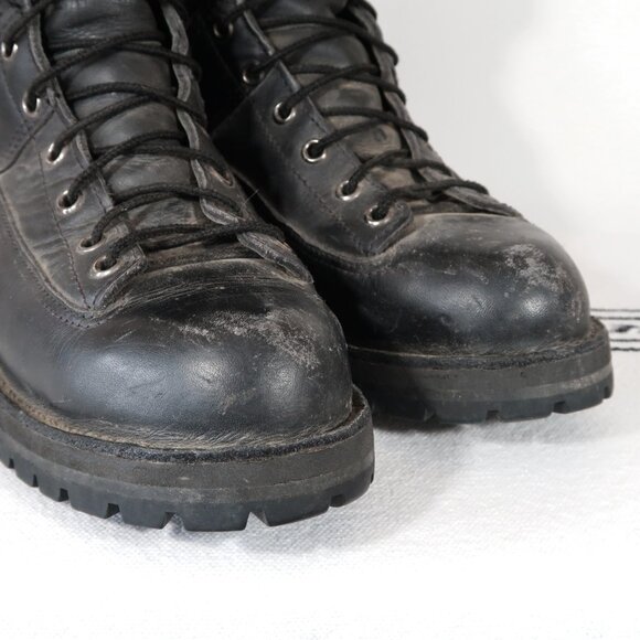 Black Leather Combat Boots main image 9